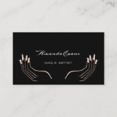 Glitter-Roos met een compacte nagelaarfunctie voor Afsprakenkaartje (Voorkant)