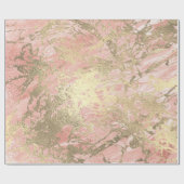Glitter Roos Molten Pink Gold Marble Metallic Cadeaupapier (Vlak)