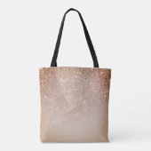 Glitter  Rose Gold Floral Letter Y Tote Tote Bag (Achterkant)