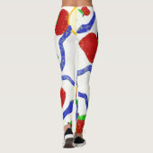 Glitter Rosh Hashanah shofar appels en honing Leggings (Achterkant)