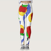 Glitter Rosh Hashanah shofar appels en honing Leggings (Voorkant)