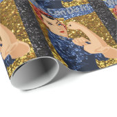 glitter rosie de riveter cadeaupapier (Rol Hoek)
