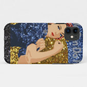 glitter rosie de riveter Case-Mate iPhone case (Achterkant (horizontaal))