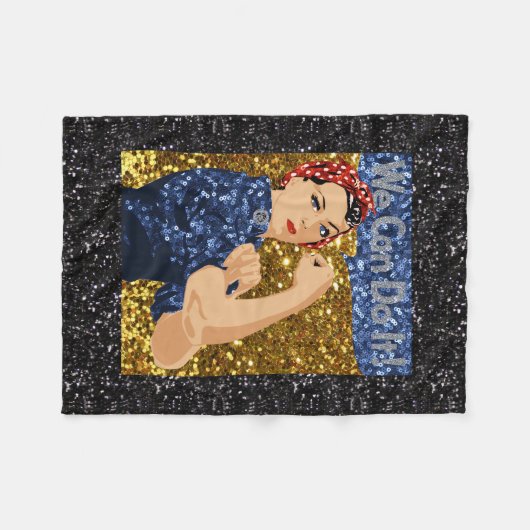 glitter rosie de riveter deken (Voorkant (Horizontaal))