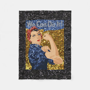 glitter rosie de riveter deken