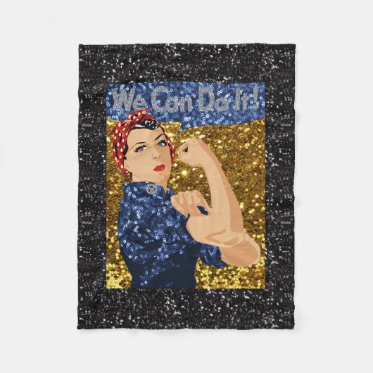 glitter rosie de riveter deken (Voorkant)