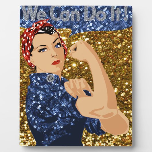 glitter rosie de riveter fotoplaat (Voorkant)