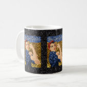 glitter rosie de riveter koffiemok (Voorkant links)