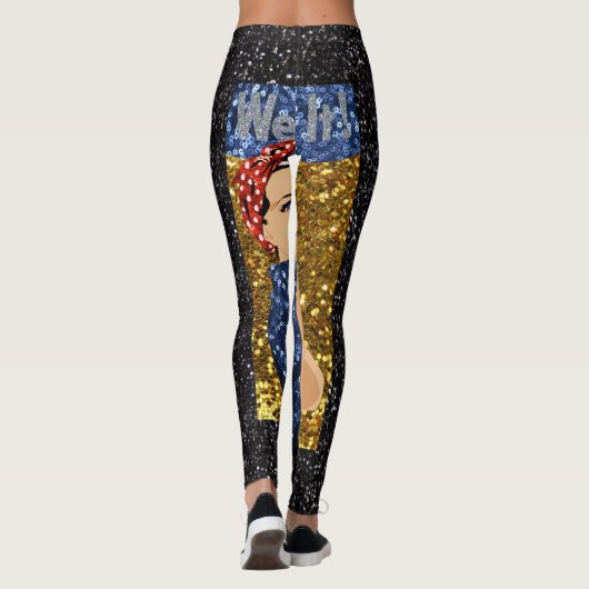 glitter rosie de riveter leggings (Achterkant)
