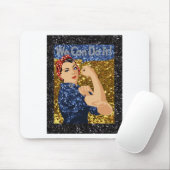 glitter rosie de riveter muismat (Met muis)
