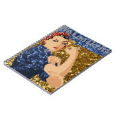 glitter rosie de riveter notitieboek (Linkerzijde)