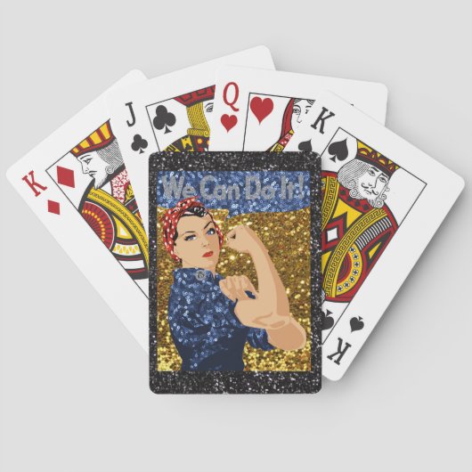 glitter rosie de riveter pokerkaarten (Achterkant)