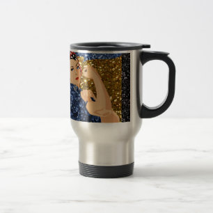 glitter rosie de riveter reisbeker