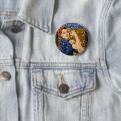 glitter rosie de riveter ronde button 5,7 cm (In situ)