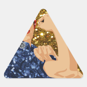 glitter rosie de riveter sticker