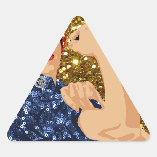 glitter rosie de riveter sticker (Voorkant)