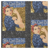 Glitter rosie de riveter stof (Swatch)