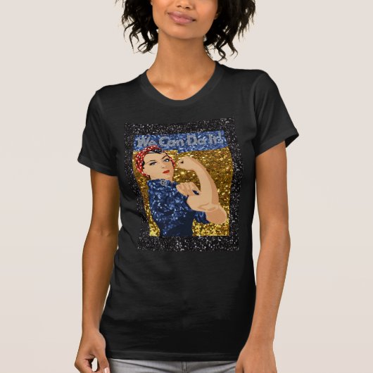 glitter rosie de riveter t-shirt (Voorkant)