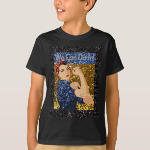 glitter rosie de riveter t-shirt