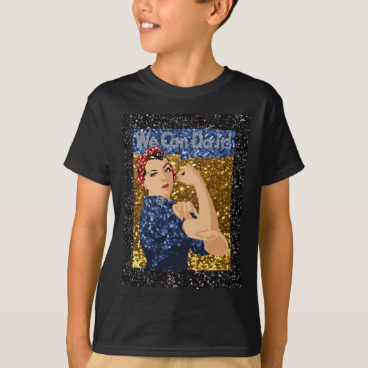 glitter rosie de riveter t-shirt (Voorkant)