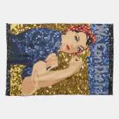 glitter rosie de riveter theedoek (Horizontaal)