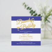 Glitter, Royal Blue Bridal Shower-uitnodigingen Kaart (Staand voorkant)