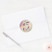 Glitter Roze 15e Verjaardag Ronde Sticker (Envelop)