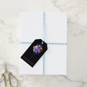 Glitter Roze Ballon Logo Zakelijke Planningsfeest Cadeaulabel