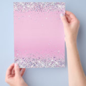 Glitter roze blanco flyer (Hand)