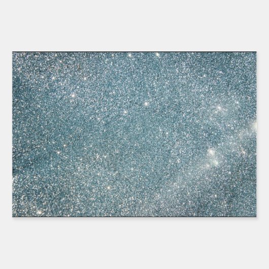 Glitter Roze Blauw Goud Turquoise Inpakpapier Vel (Voorkant 3)