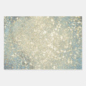Glitter Roze Blauw Goud Turquoise Inpakpapier Vel (Voorkant 2)