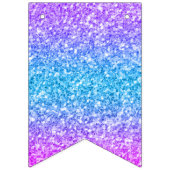 Glitter roze blauw Happy Birthday Banner (Eerste vlag)