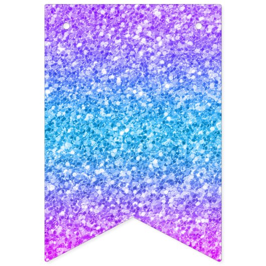 Glitter roze blauw Happy Birthday Banner (Eerste vlag)