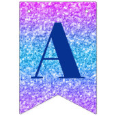 Glitter roze blauw Happy Birthday Banner (Derde vlag)