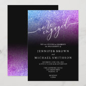 Glitter Roze Blauwgroen SPARKle handtekening Betro Kaart (Voorkant / Achterkant)