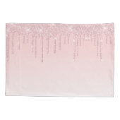 Glitter roze Blauwgroen vlinder op maat Kussensloop (Achterkant)