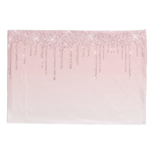 Glitter roze Blauwgroen vlinder op maat Kussensloop (Achterkant)