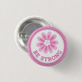 Glitter Roze Bloem Borstkanker Bewustzijnsontwerp Ronde Button 3,2 Cm (Voorkant /achterkant)