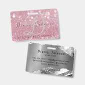 Glitter Roze BRUILOFT ACCESSOIRES Badge (Voor- en achterkant)