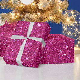 Glitter Roze Cadeaupapier