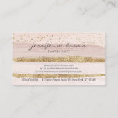 Glitter Roze Cake Bloem Bakkerij Gebak Patisserie Visitekaartje (Achterkant)