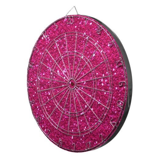Glitter roze dartboard dartbord (Voorkant Rechts)