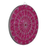 Glitter roze dartboard dartbord (Voorkant Links)