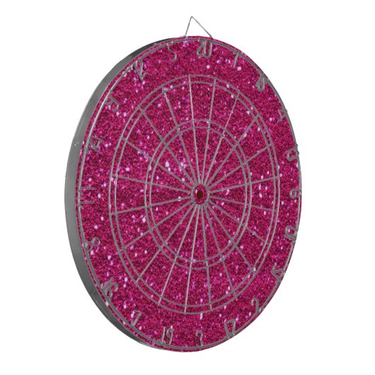 Glitter roze dartboard dartbord (Voorkant Links)