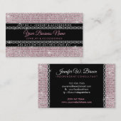 Glitter Roze Diamanten Visitekaartje (Voorkant / Achterkant)