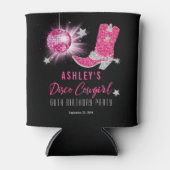 Glitter Roze Disco Cowgirl 60ste Verjaardagsfeestj Blikjeskoeler (Voorkant)