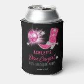 Glitter Roze Disco Cowgirl 60ste Verjaardagsfeestj Blikjeskoeler (Blikje Achterkant)