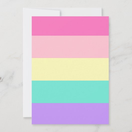 Glitter Roze Eenhoorn Verjaardag uitnodiging (Achterkant)