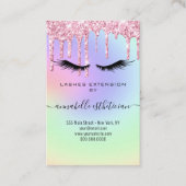 Glitter roze Eyelash Extension Client Record Visitekaartje (Voorkant)