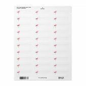 Glitter roze flamingo strand Kerstmis Etiket (Full Sheet)